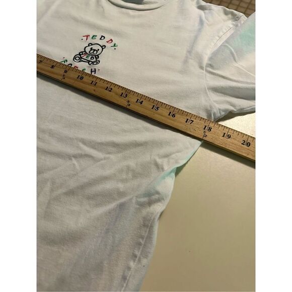 Teddy Fresh Colorful Embroidered Logo White T-Shirt Adult Men’s Size Small - Picture 5 of 7